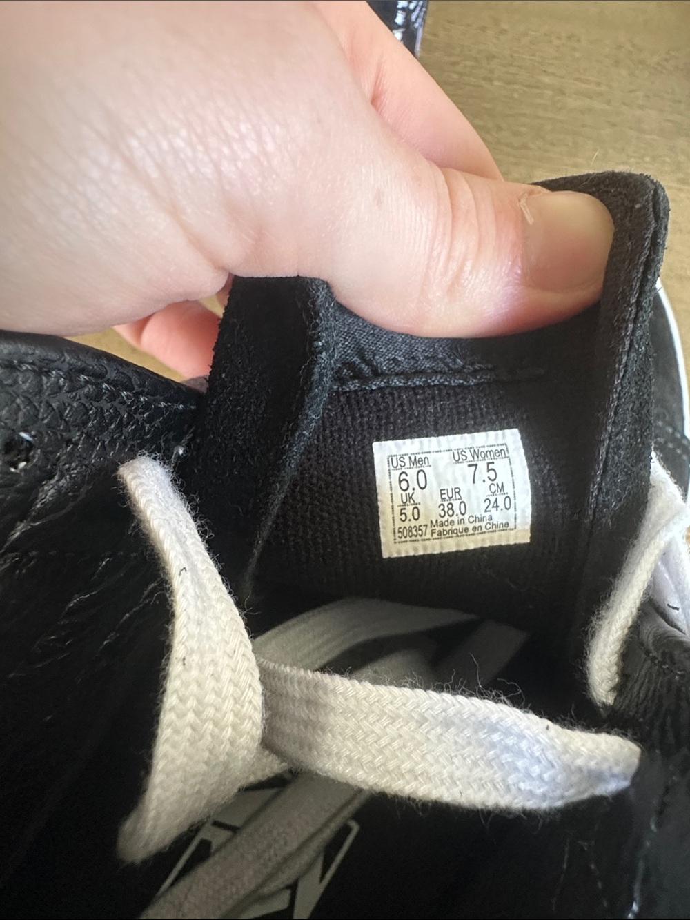 Vans Black & White Zebra High-Top Sneakers white tiger embroidered on back. - Picture 2 of 6
